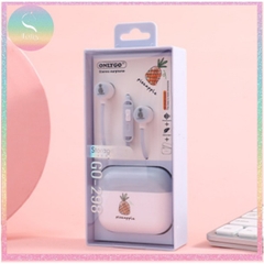 [HOTIS] Tai nghe có mic kèm hộp đựng họa tiết trái cây có 4 màu