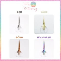 [HOTIS] Kéo cắt giấy trong suốt thiết kế xinh xắn, màu sắc sang chảnh