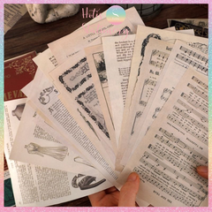 [HOTIS] Giấy nền phong cách trung cổ Medieval Vintage of Books - Tệp 10 tờ - Kích thước 13x18.4cm