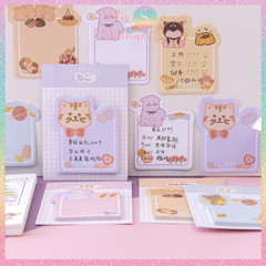 [HOTIS] Giấy note thú cưng phong cách Nhật Bản - 30 tờ - 9x12cm - Có keo dán