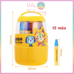 [HOTIS] Bút sáp dầu Deli cho học sinh - Hộp 12/ 18/ 24/ 36 màu