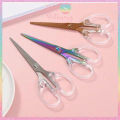 [HOTIS] Kéo cắt giấy trong suốt thiết kế xinh xắn, màu sắc sang chảnh