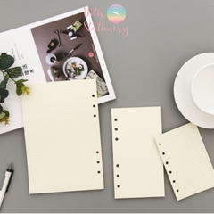[HOTIS] Giấy refill bìa còng binder notebook A7/ A6/ A5/ B5/ A4