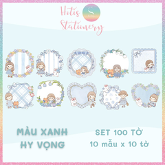 [HOTIS] Set 100 tờ giấy ghi chú MUYU hoạt hình dễ thương, không keo dính