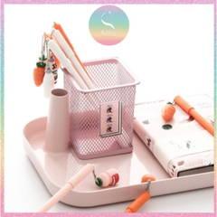 [HOTIS] Bút gel có dây treo củ cà rốt siêu đáng yêu - Ngòi 0.5mm mực đen