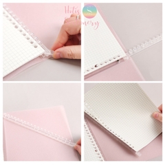 [HOTIS] Binder A5/ B5 bìa còng nhiều màu có dây nơ - Kèm 30 tờ giấy