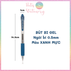 [HOTIS] Bút bi gel 0.5mm, bút bi bấm gel viết êm và mượt - 4 màu