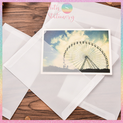 [HOTIS] Set 10 cái Bìa thư giấy can trong suốt đựng thư, thiệp cưới, card, voucher