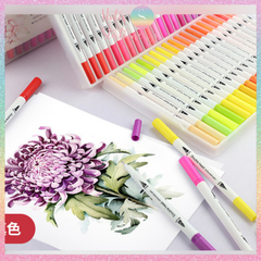 [HOTIS] Bút lông hai đầu tô màu vẽ tranh gốc nước viết calligraphy Double Head- Bộ 12/24/36/48 màu