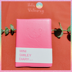 [HOTIS] Sổ tay MINI SMILEY DIARY bìa da nhiều màu - Khổ 7.7x12.7cm - 192 trang