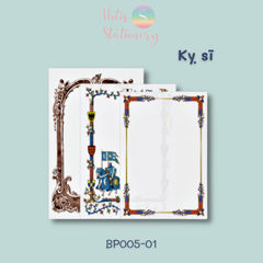 [MIX MẪU] Giấy nền vintage họa tiết khung hoa văn retro - 45 tờ
