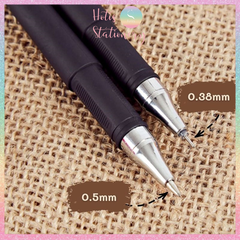 [HOTIS] Combo 10 ruột bút gel thay thế - Ngòi 0.38mm/0.5mm - Xanh/ Đen/ Đỏ