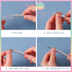 [HOTIS] Dao Khắc Kỹ Thuật Dạng Bút Hợp Kim Nhôm – Dao Trổ Giấy, Cắt Tỉa Chính Xác