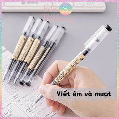 [HOTIS] Bút gel ngòi kim vỏ trong suốt, thiết kế đơn giản, hiện đại