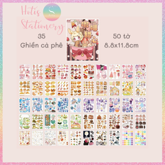 [HOTIS] 50 MẪU - Sticker dán sổ hoạt hình Colorful Dream - 50 tờ/ hộp