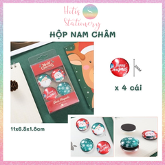 [HOTIS] Bộ Quà tặng VPP Giáng Sinh - Combo kẹp giấy, kẹp bướm, đinh ghim, nam châm, đồ bấm kim và kim bấm