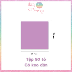 [HOTIS] Tệp 90 tờ giấy note, giấy ghi chú Post-it 3M có keo dính, nhiều màu - 7.6x7.6cm