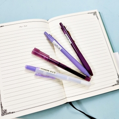 [HOTIS] Set 4 bút gel, bút nước và bút dạ quang cùng tông màu tặng kèm túi zip tiện lợi