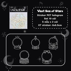 [HOTIS] Sticker chai lọ trong suốt ánh hologram kính vỡ trang trí thiệp, postcard, card idol, điện thoại, bullet journal DIY