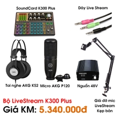 Combo thiết bị thu âm LiveStream K300 Plus