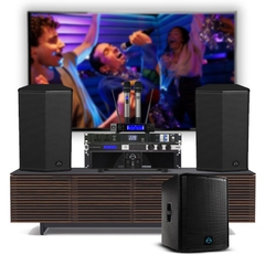 Dàn karaoke WJL01 (Loa Wharfedale Pro SIGMA-X12 + sub Wharfedale Tsub AX15B + vang mic JBL + đẩy CPD 2600)