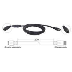 Dây cáp ITC TS-02D (giắc đực cái, 6 chân)