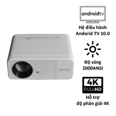 Máy chiếu Z8 Flys hệ điều hành Andorid TV, LED 2000 ANSI Lumen