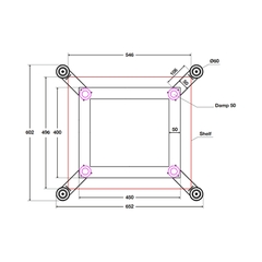 NORSTONE - SPIDER ANTI-VIBRATION & DAMP 50 GLASS PLATE