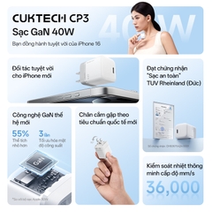 Sạc nhanh Cuktech CP3 Mini GaN 40W – AC301