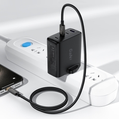 Cáp Sạc Thông Minh ACEFAST C23-03 1.2m – Tự động ngắt nguồn, sạc nhanh 3A/60W, USB-C to USB-C, dây bện siêu bền