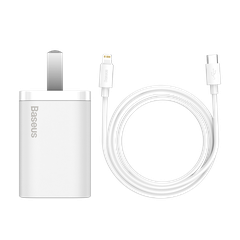 Bộ sạc nhanh, nhỏ gọn Baseus Super Si Quick Charger 20W dùng cho IP (Type C, 20W/18W, PD/ QC3.0 Quick charger)