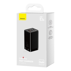 Bộ Sạc Nhanh Baseus GaN5 Pro Fast Charger 2C+U 65W & Baseus Xiaobai Type-C to Type-C 100W