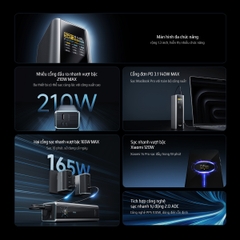 Pin dự phòng Cuktech 20.000mAh No.15 Power Bank Ultra 210W PD3.1/PPS2.0/Mi Turbro120W – PB200U