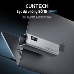 Pin dự phòng Cuktech 15 SE Power Bank 20.000mAh 85W PD3.1/PPS5A/QC/Mi Turbro 100W – PB200