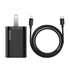 Bộ sạc nhanh, nhỏ gọn Baseus Super Si Quick Charger 20W dùng cho IP (Type C, 20W/18W, PD/ QC3.0 Quick charger)