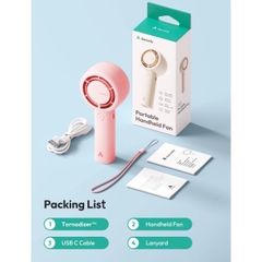 AECOOLY Halo 01 Pro – Quạt Cầm Tay Portable Fan 4500mAh, 24h, 5 Chế Độ Gió, 6000rpm, Độ Ồn Thấp 40dB