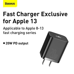 Bộ sạc nhanh, nhỏ gọn Baseus Super Si Quick Charger 20W dùng cho IP (Type C, 20W/18W, PD/ QC3.0 Quick charger)