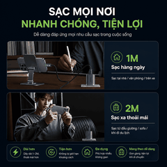 Cáp Sạc Nhanh Baseus Dòng Huỳnh Quang Cho iPhone/iPad, Dây Dài 1m 2m Tiện Dùng