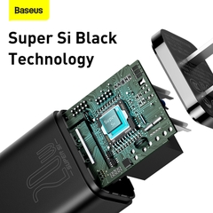 Bộ sạc nhanh, nhỏ gọn Baseus Super Si Quick Charger 20W dùng cho IP (Type C, 20W/18W, PD/ QC3.0 Quick charger)