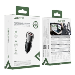 Tẩu Sạc Nhanh Ô Tô ACEFAST B20 45W, USB-C + USB-A, Hỗ Trợ PD/QC Sạc Nhanh, Thiết Kế Mini Nhỏ Gọn