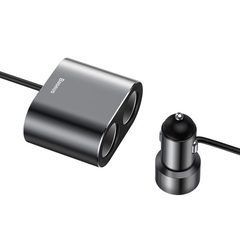 Tẩu sạc đa năng tích hợp bộ chia cổng sạc Baseus High Efficiency 1 to 2 Cigarette Lighter