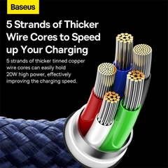 Cáp Sạc Nhanh C to Lightning Cho iphone Series Baseus Glimmer Series Fast Charging Data Cable Type-C to iP 20W