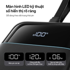 Pin Sạc Dự Phòng CUKTECH 25 SE 25000mAh 120W, Cáp Type-C Tích Hợp, Màn Hình Hiển Thị, Sạc Nhanh - LPB252N