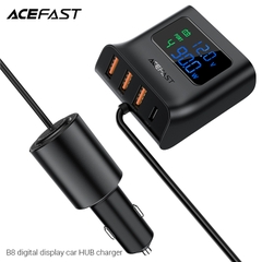 Sạc Ô Tô Nhiều Cổng ACEFAST B8 Kèm Màn Hình Hiển Thị Số