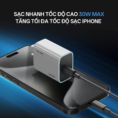 Sạc Cuktech GAN 1C 30W kèm cáp C-C (CN) A18C
