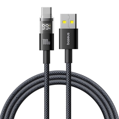 Cáp Sạc Nhanh USB to Type-C Baseus Display 2 100W (Digital Display, 480Mbps)
