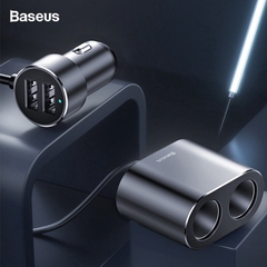 Tẩu sạc đa năng tích hợp bộ chia cổng sạc Baseus High Efficiency 1 to 2 Cigarette Lighter