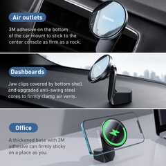 Đế giữ điện thoại tích hợp nam châm và Sạc không dây dùng trên xe ô tô Baseus Big Energy Car Mount Wireless Charger