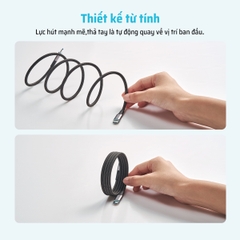 Cáp dù Cuktech C to C 6A 240W hít từ tính PD3.1/Mi Turbro – CMC610/615