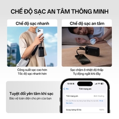 Pin dự phòng Cuktech CP24 Power Bank 20.000mAh (2 cáp Built-in Type-C & Lightning MFI) – LPB200NL